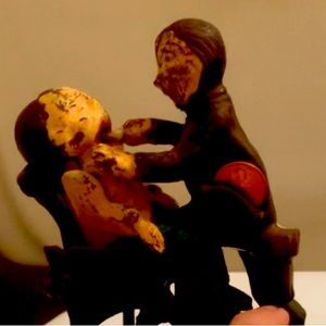 Antique Cast Iron Denistry penny bank!